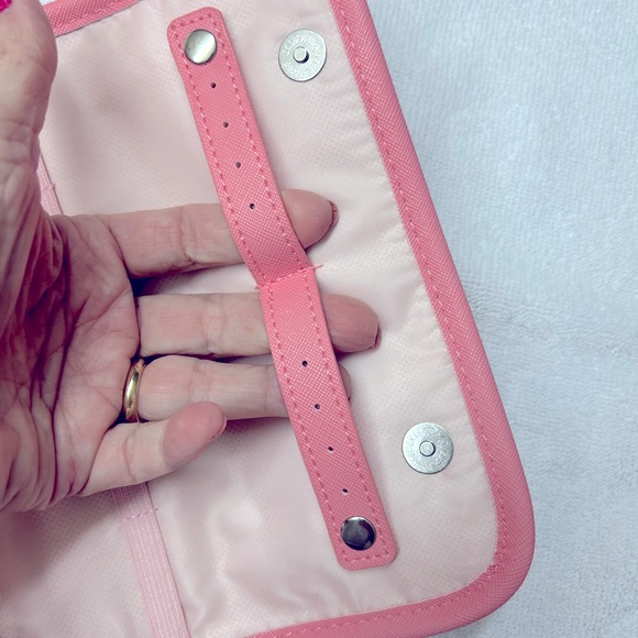 NWOT.Miamica Pink Strawberry Print Makeup and jewelry case - Picture 6 of 10